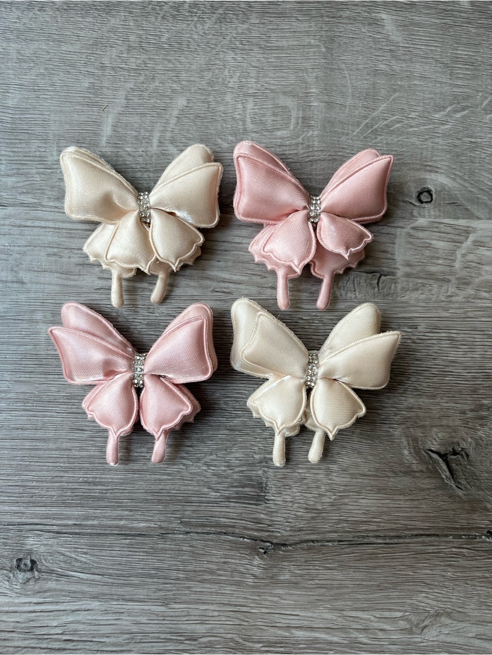 Satin Butterfly Hair Clips